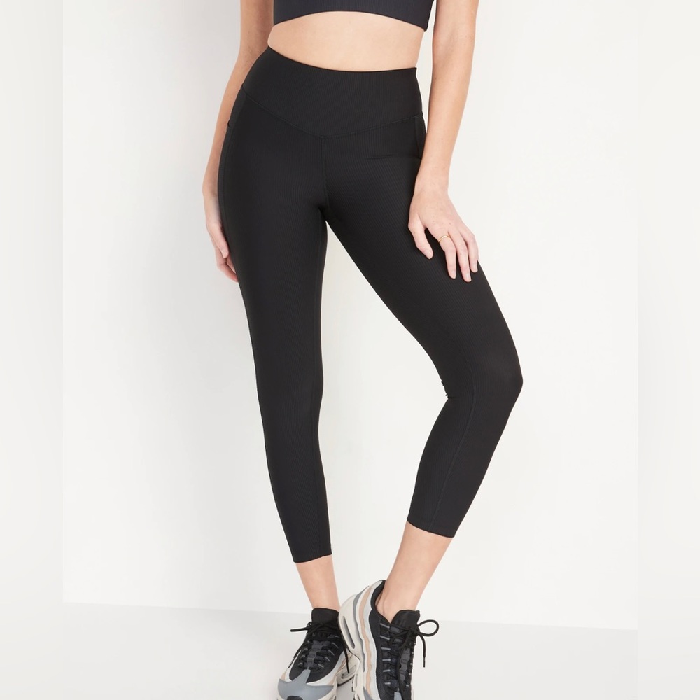 High-Waisted Athletic Leggings [OLD NAVY]